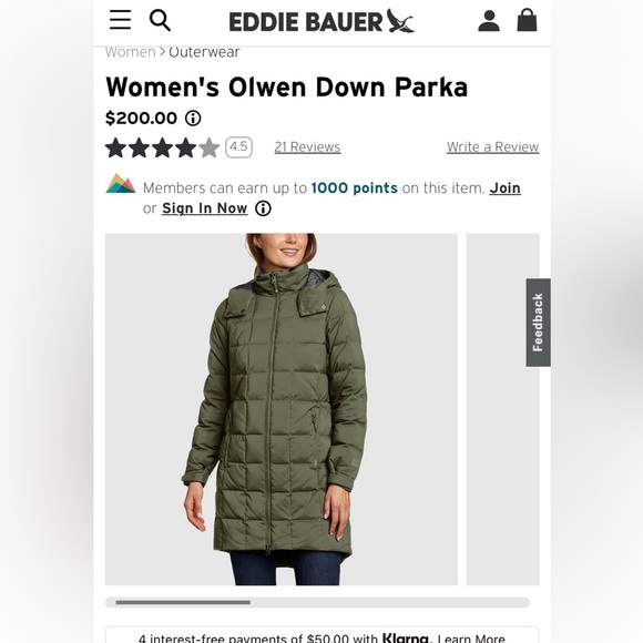 Women’s size small Eddie Bauer Parka - Picture 1 of 10